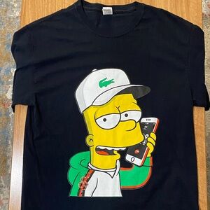 Fruit of the Loom Black T-Shirt with Cartoon Graphic